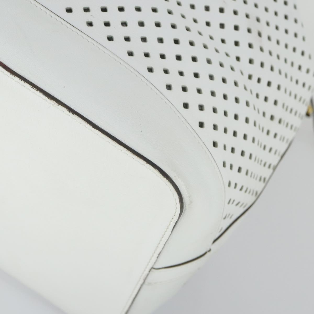 LOUIS VUITTON Perfo Flore Noe Shoulder Bag White LV Auth 164588V