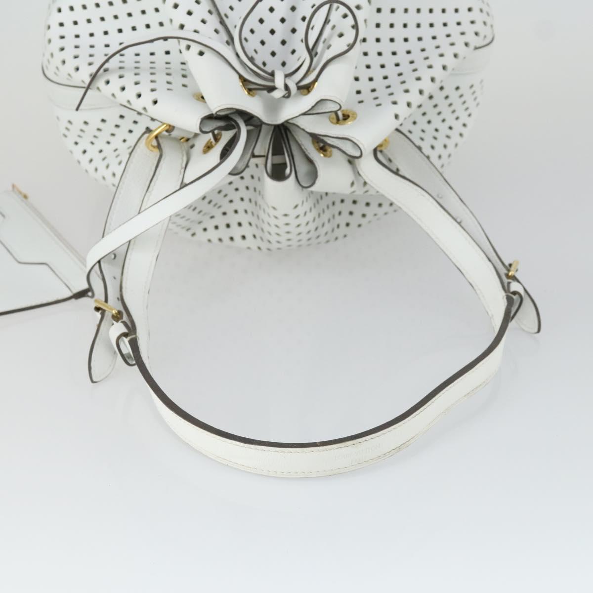 LOUIS VUITTON Perfo Flore Noe Shoulder Bag White LV Auth 164588V