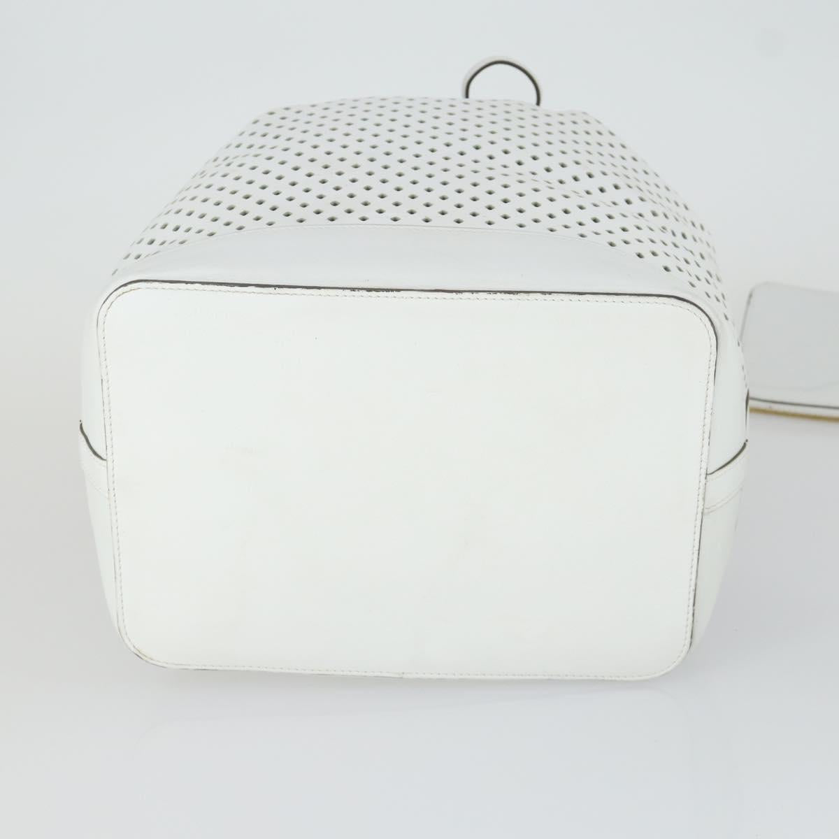 LOUIS VUITTON Perfo Flore Noe Shoulder Bag White LV Auth 164588V