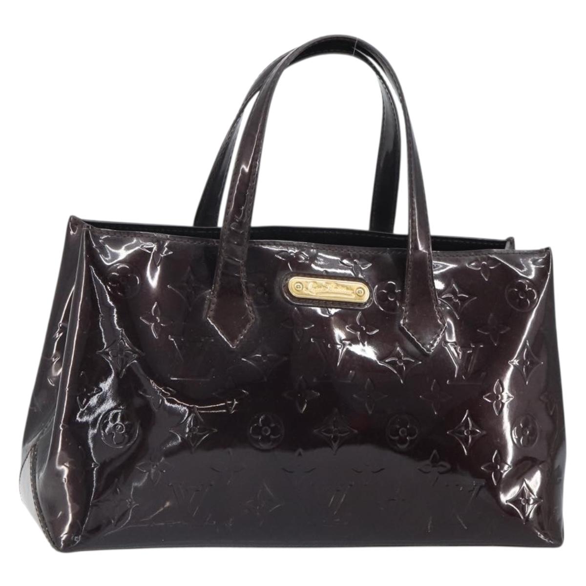 LOUIS VUITTON Monogram Vernis Wilshire PM Hand Bag Amarante M93641 Auth 164589