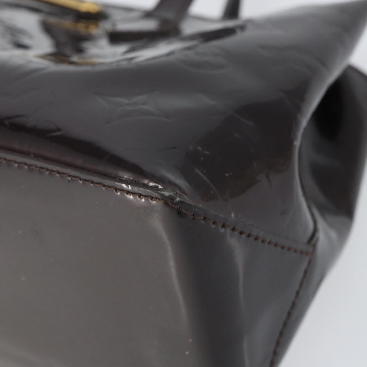 LOUIS VUITTON Monogram Vernis Wilshire PM Hand Bag Amarante M93641 Auth 164589