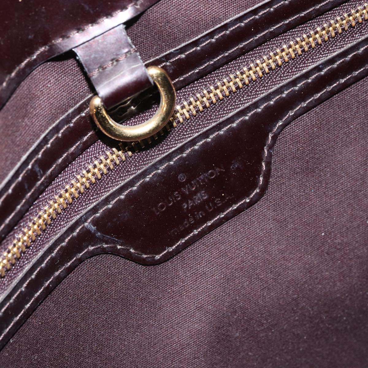 LOUIS VUITTON Monogram Vernis Wilshire PM Hand Bag Amarante M93641 Auth 164589