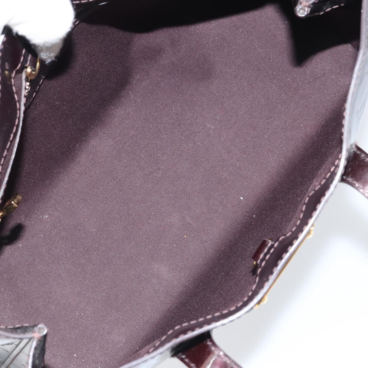 LOUIS VUITTON Monogram Vernis Wilshire PM Hand Bag Amarante M93641 Auth 164589