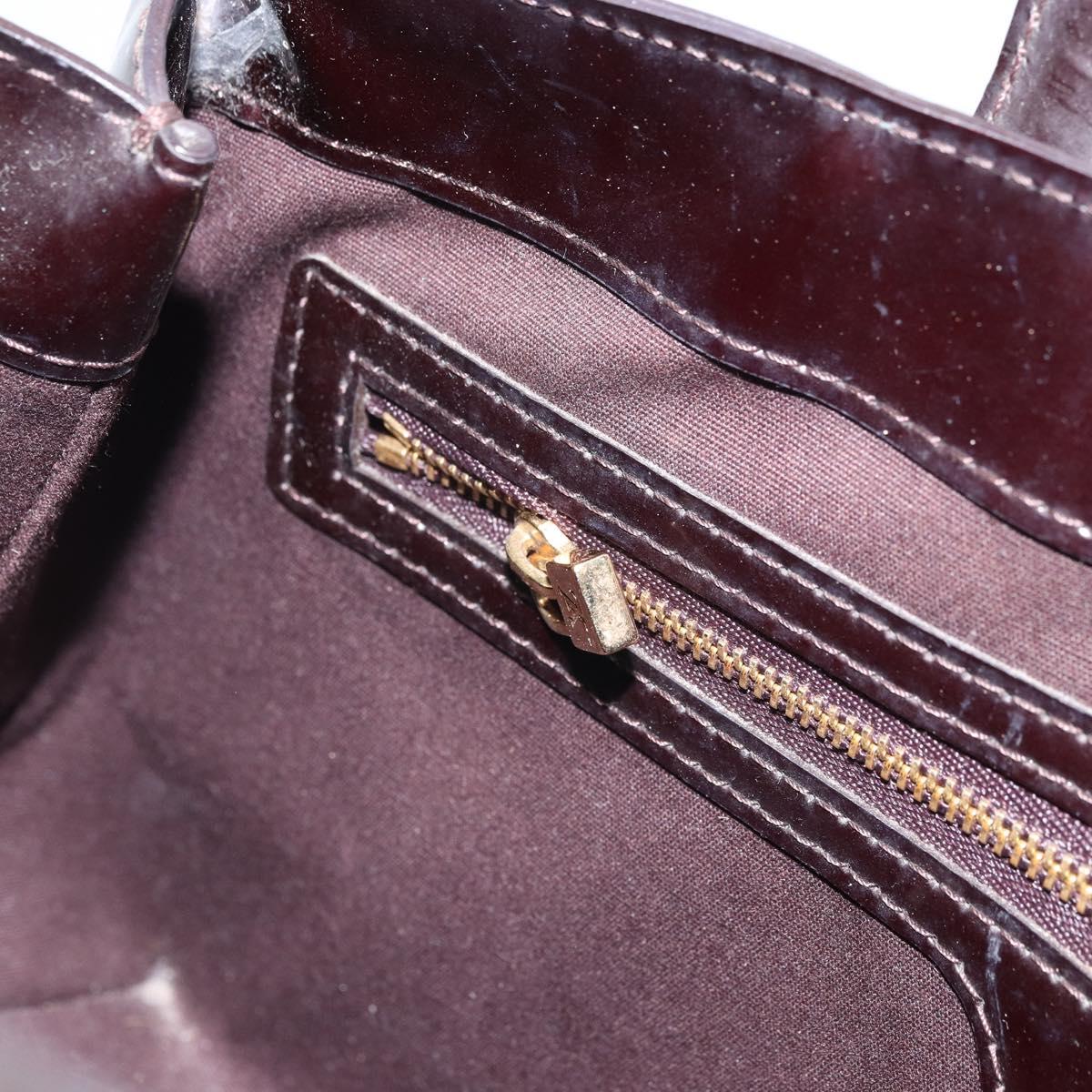 LOUIS VUITTON Monogram Vernis Wilshire PM Hand Bag Amarante M93641 Auth 164589