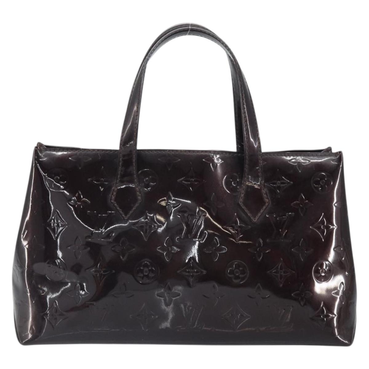 LOUIS VUITTON Monogram Vernis Wilshire PM Hand Bag Amarante M93641 Auth 164589