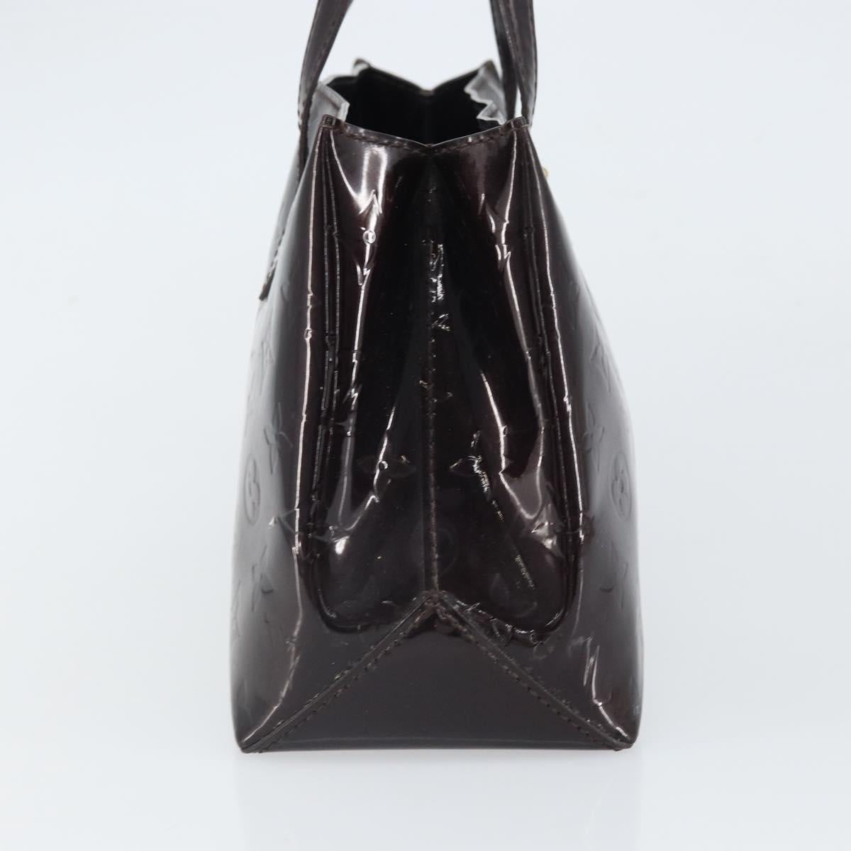 LOUIS VUITTON Monogram Vernis Wilshire PM Hand Bag Amarante M93641 Auth 164589