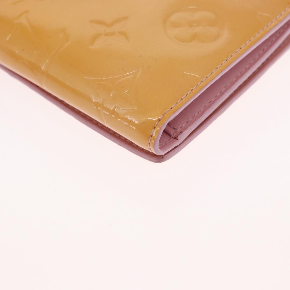 LOUIS VUITTON Monogram Vernis Walker Wallet Marshmallow Pink M91035 Auth 164598