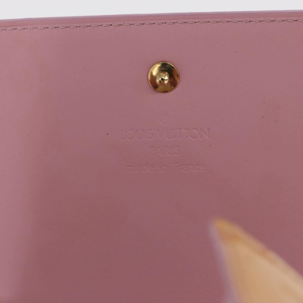 LOUIS VUITTON Monogram Vernis Walker Wallet Marshmallow Pink M91035 Auth 164598
