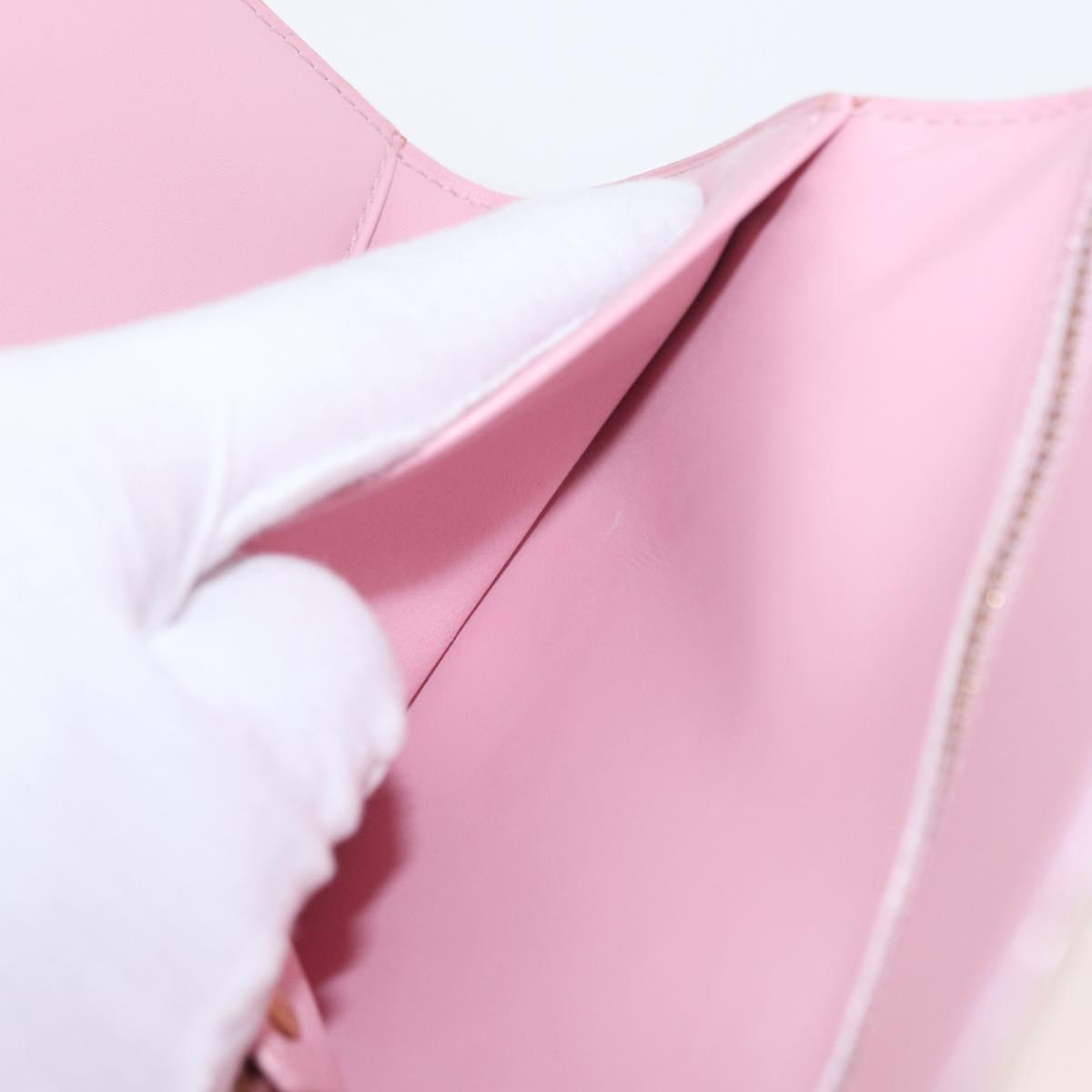 LOUIS VUITTON Monogram Vernis Walker Wallet Marshmallow Pink M91035 Auth 164598