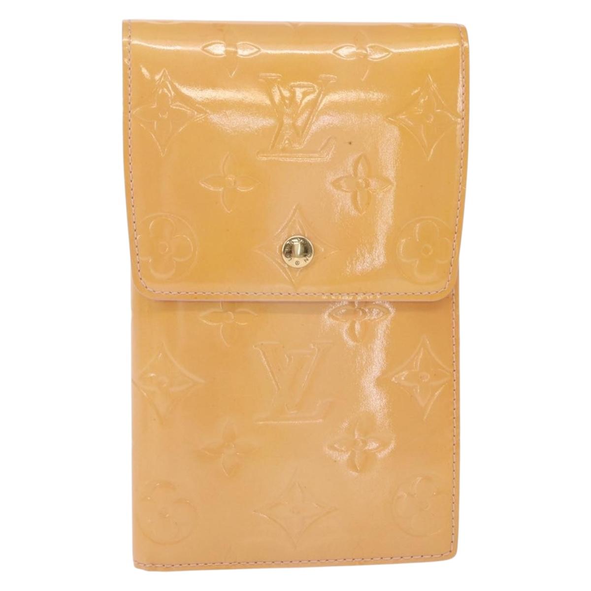 LOUIS VUITTON Monogram Vernis Walker Wallet Marshmallow Pink M91035 Auth 164598