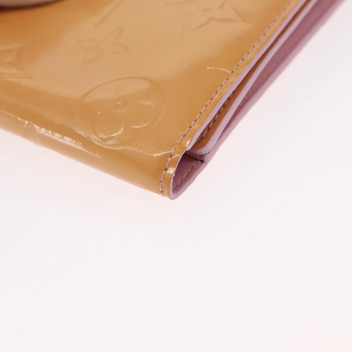 LOUIS VUITTON Monogram Vernis Walker Wallet Marshmallow Pink M91035 Auth 164598