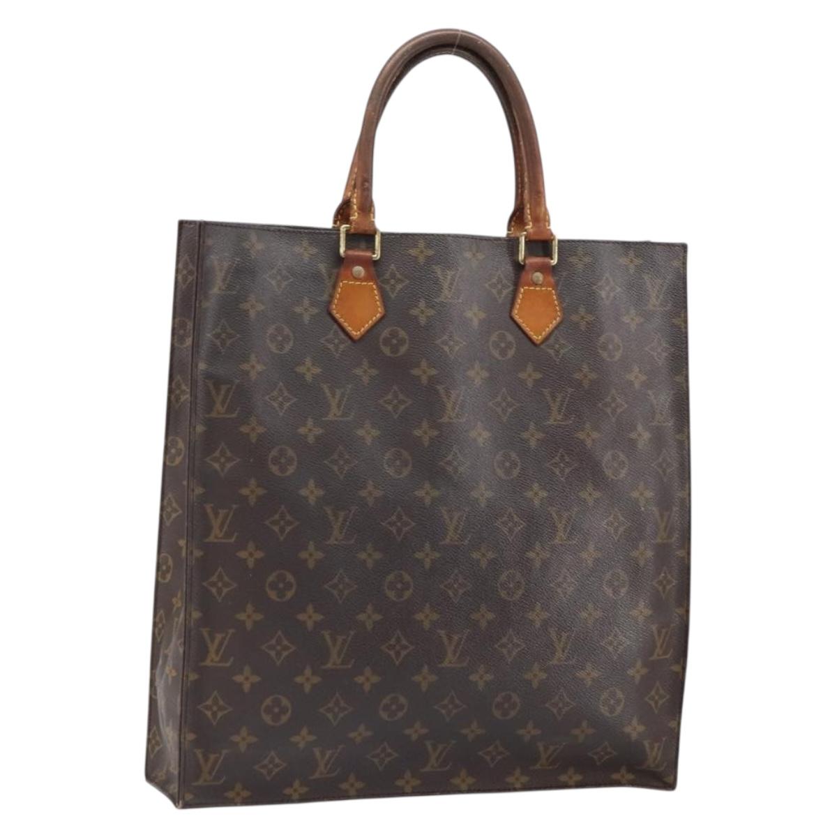 LOUIS VUITTON Monogram Sac Plat Hand Bag M51140 LV Auth 164613