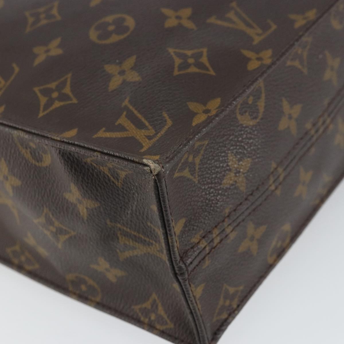 LOUIS VUITTON Monogram Sac Plat Hand Bag M51140 LV Auth 164613