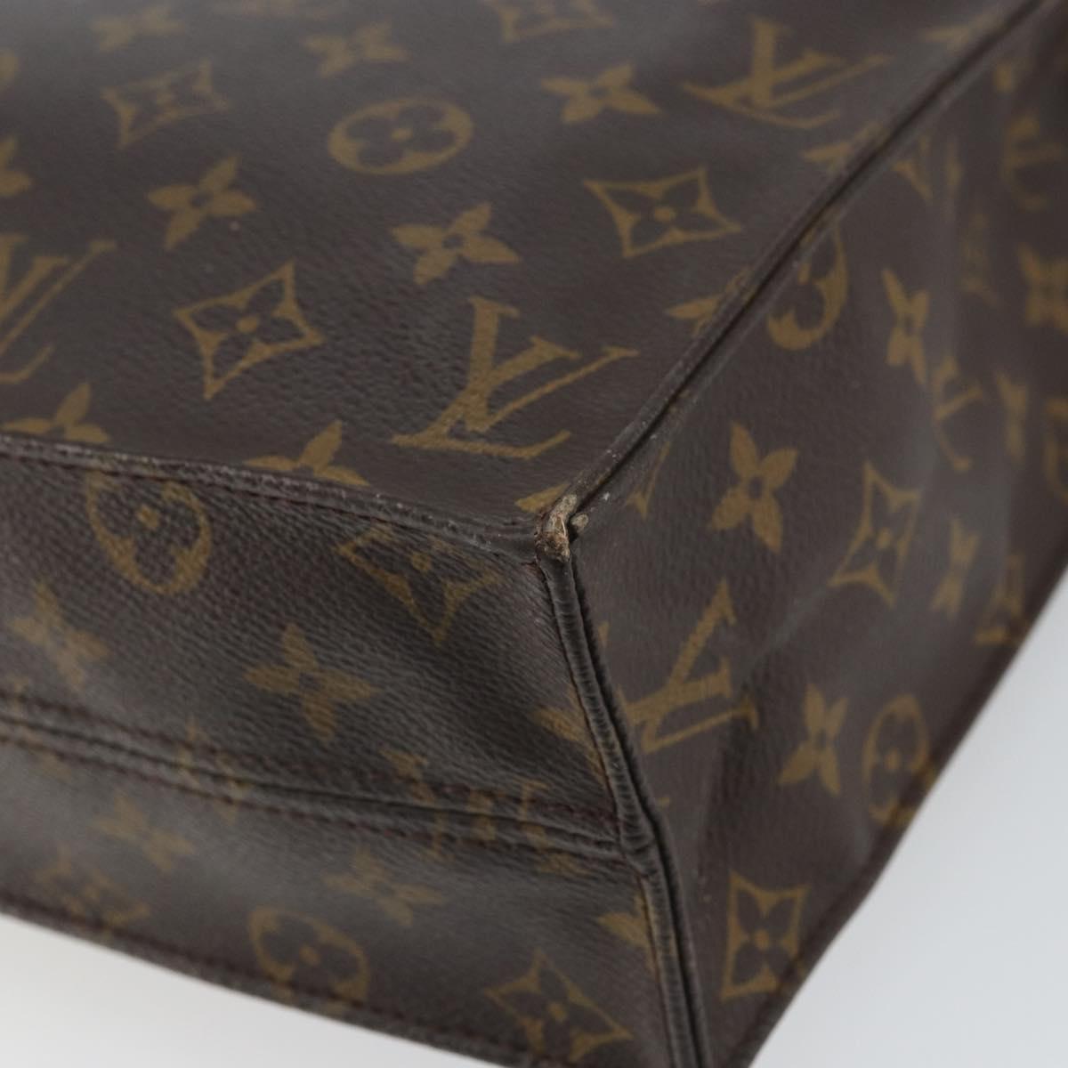 LOUIS VUITTON Monogram Sac Plat Hand Bag M51140 LV Auth 164613