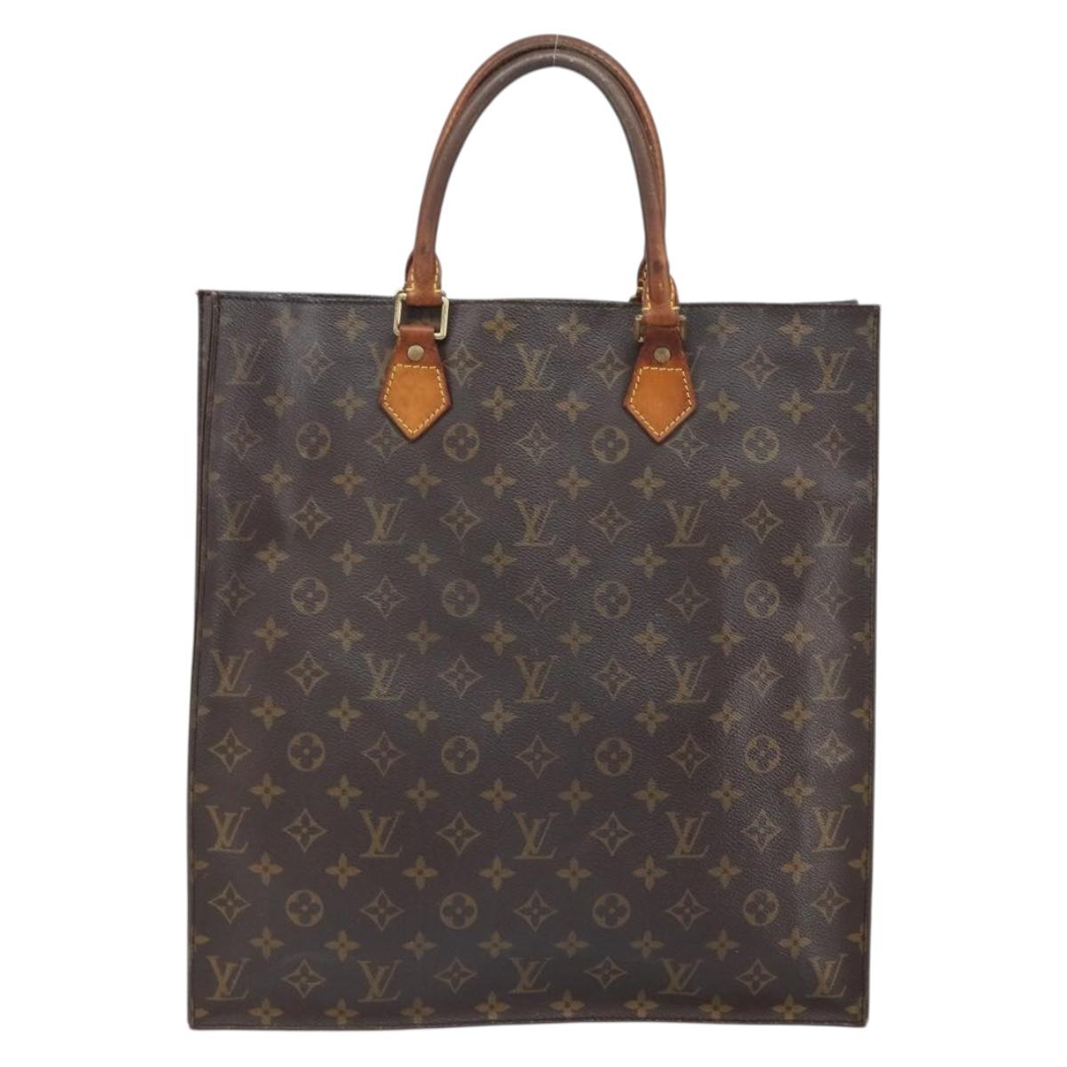 LOUIS VUITTON Monogram Sac Plat Hand Bag M51140 LV Auth 164613