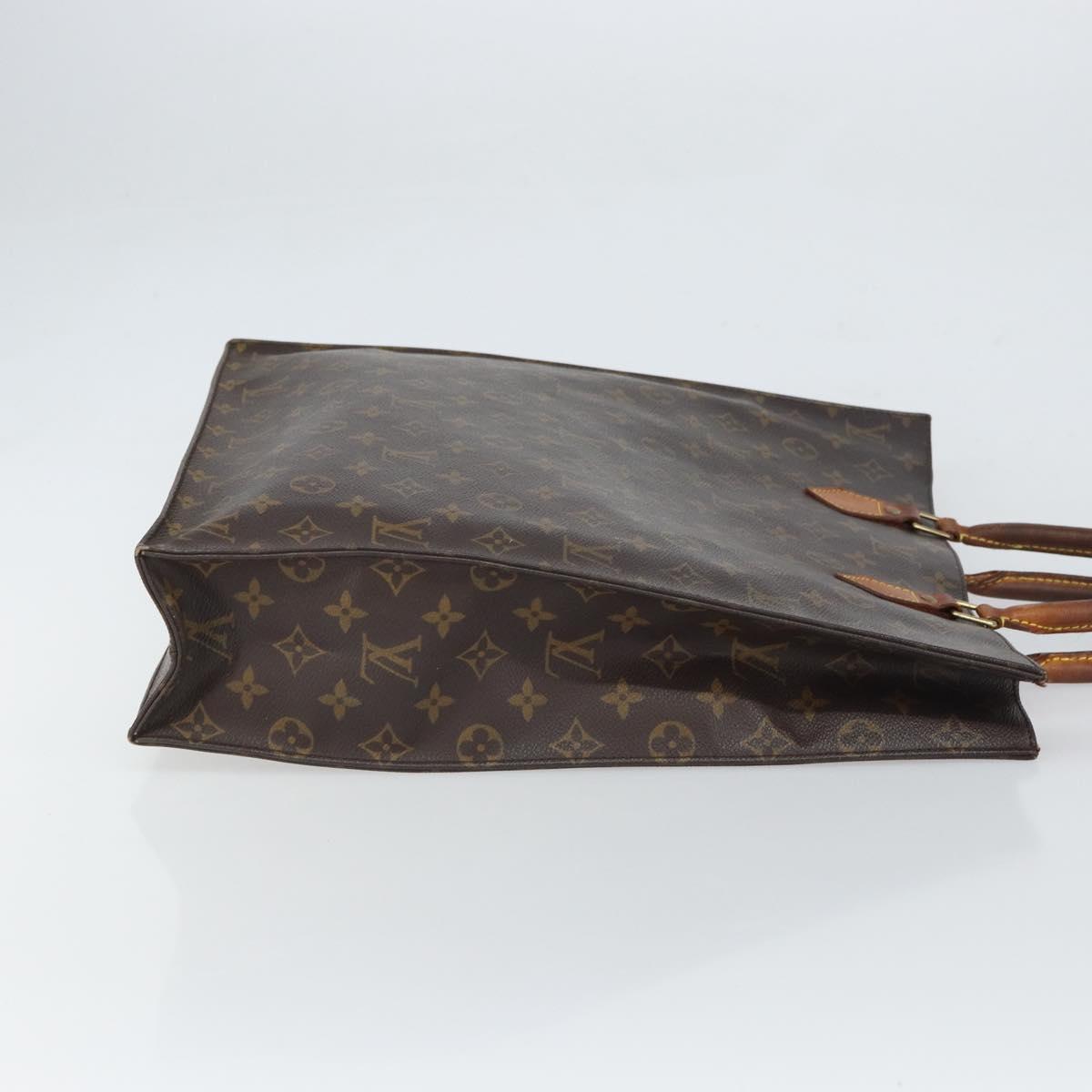 LOUIS VUITTON Monogram Sac Plat Hand Bag M51140 LV Auth 164613