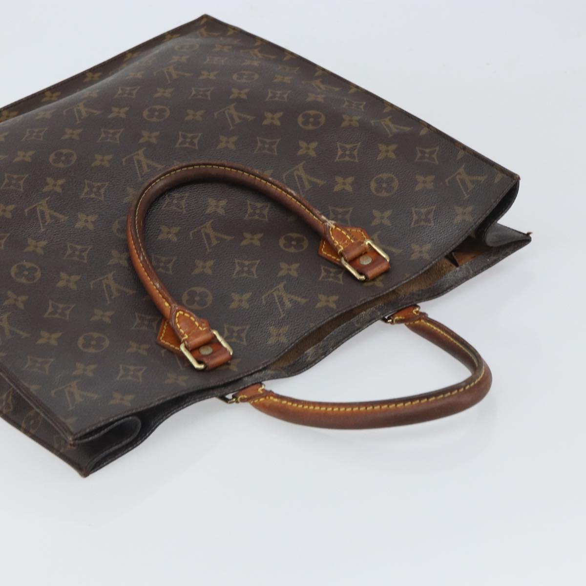 LOUIS VUITTON Monogram Sac Plat Hand Bag M51140 LV Auth 164613