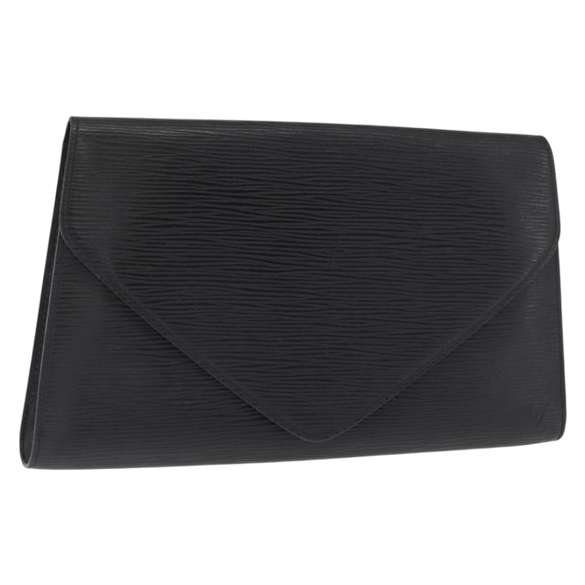 LOUIS VUITTON Epi Art Deco Clutch Bag Black M52632 LV Auth 164629