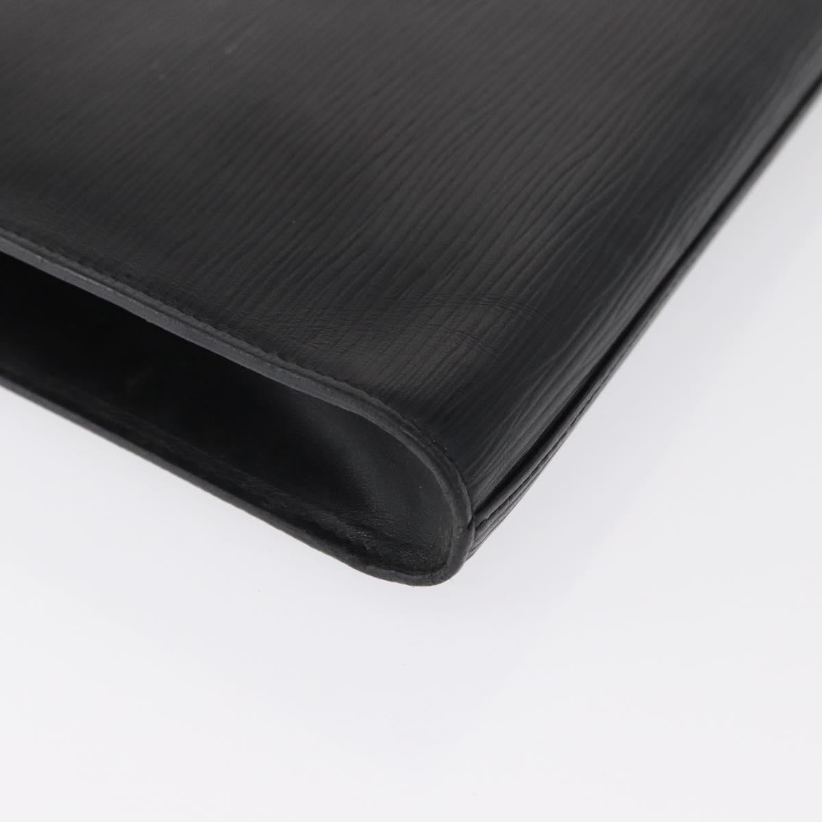 LOUIS VUITTON Epi Art Deco Clutch Bag Black M52632 LV Auth 164629