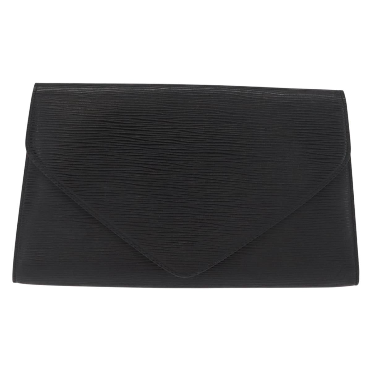 LOUIS VUITTON Epi Art Deco Clutch Bag Black M52632 LV Auth 164629