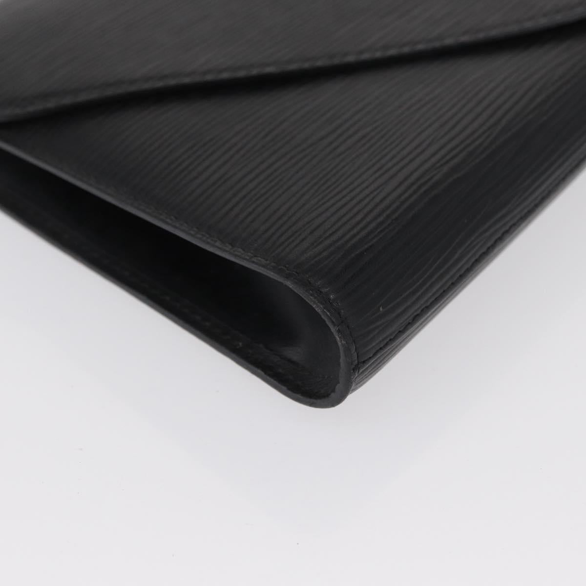 LOUIS VUITTON Epi Art Deco Clutch Bag Black M52632 LV Auth 164629