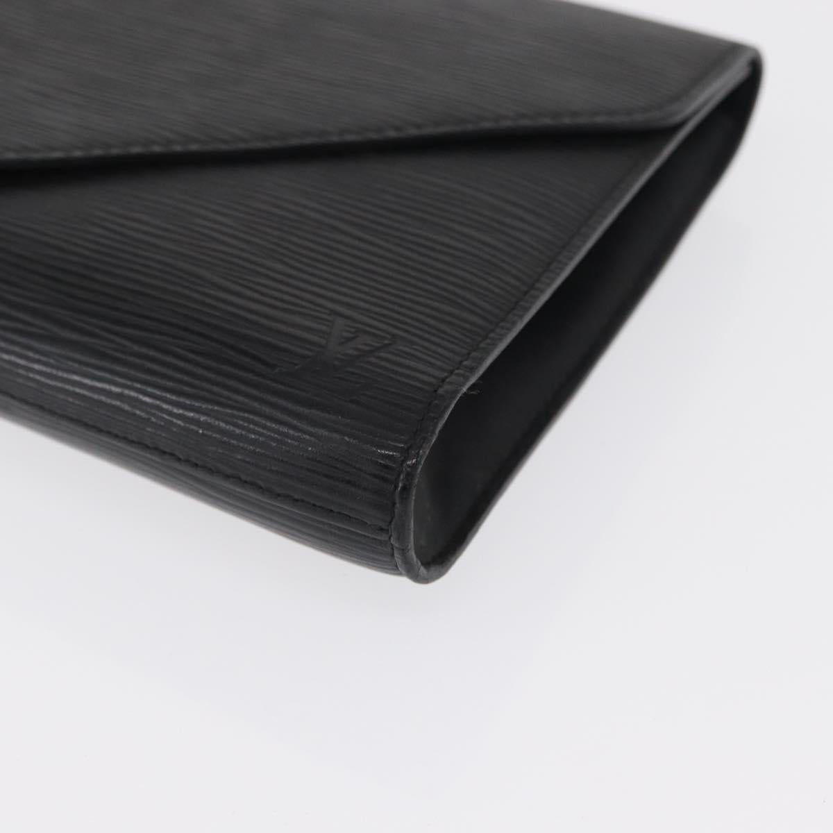LOUIS VUITTON Epi Art Deco Clutch Bag Black M52632 LV Auth 164629