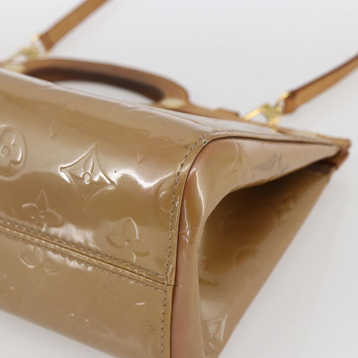 LOUIS VUITTON Monogram Vernis Roxbury Drive Bag 2Way Noisette M91372 Auth 164676