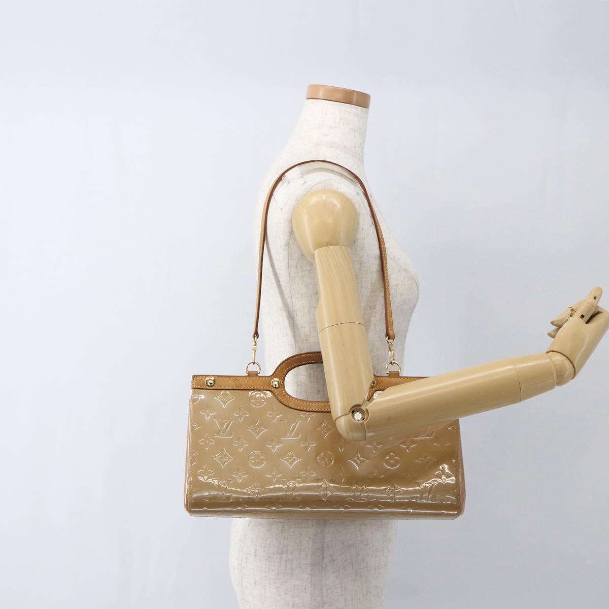 LOUIS VUITTON Monogram Vernis Roxbury Drive Bag 2Way Noisette M91372 Auth 164676