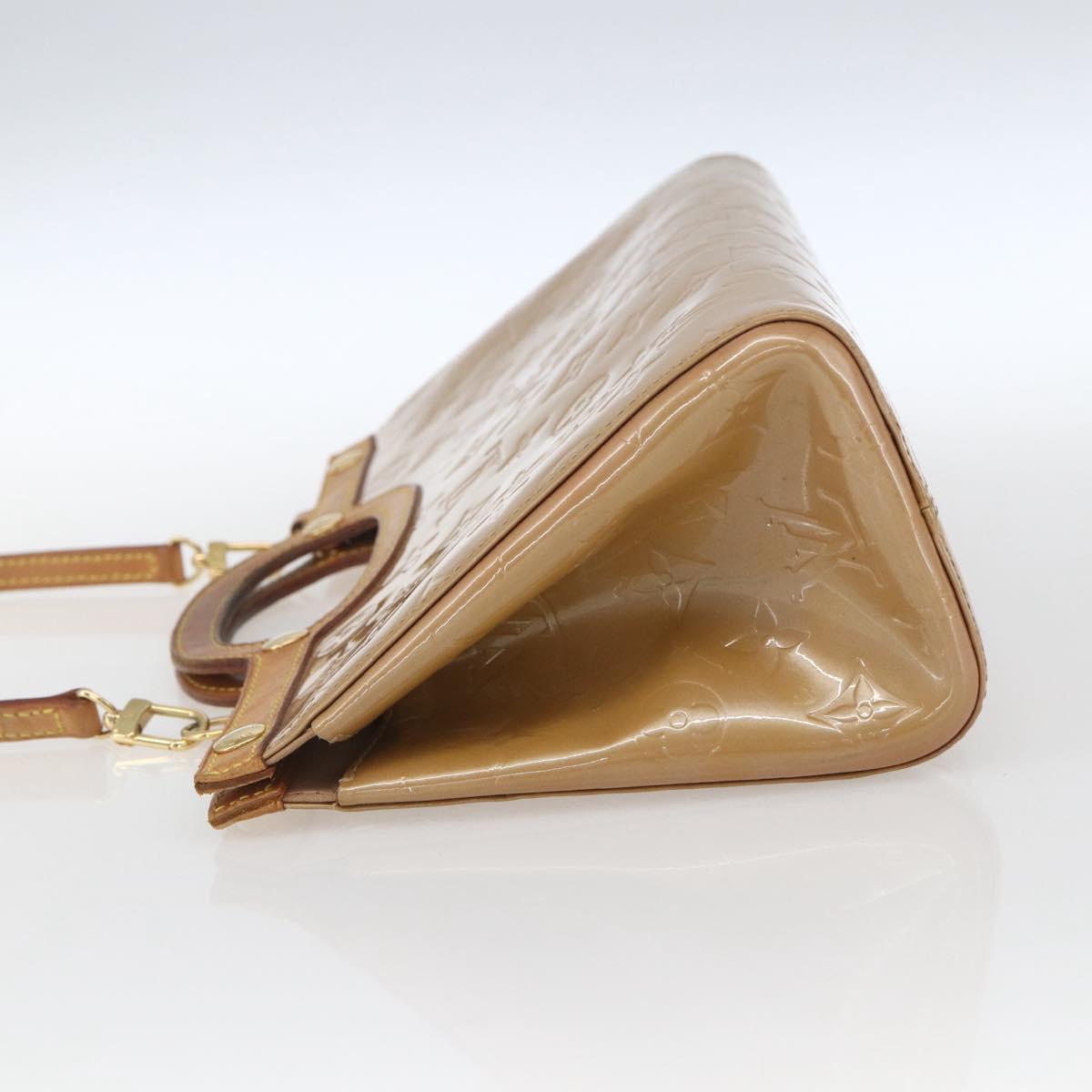 LOUIS VUITTON Monogram Vernis Roxbury Drive Bag 2Way Noisette M91372 Auth 164676