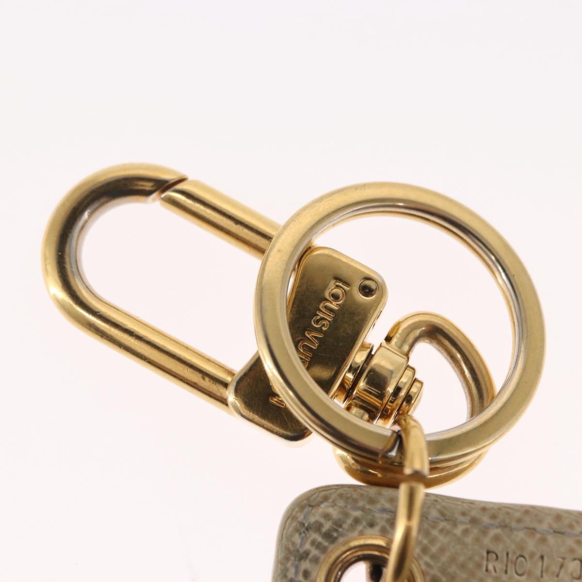 LOUIS VUITTON Damier Azur Porte Cles Afish Key Ring M66178 LV Auth 164678