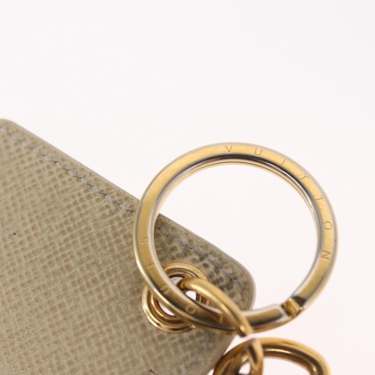 LOUIS VUITTON Damier Azur Porte Cles Afish Key Ring M66178 LV Auth 164678