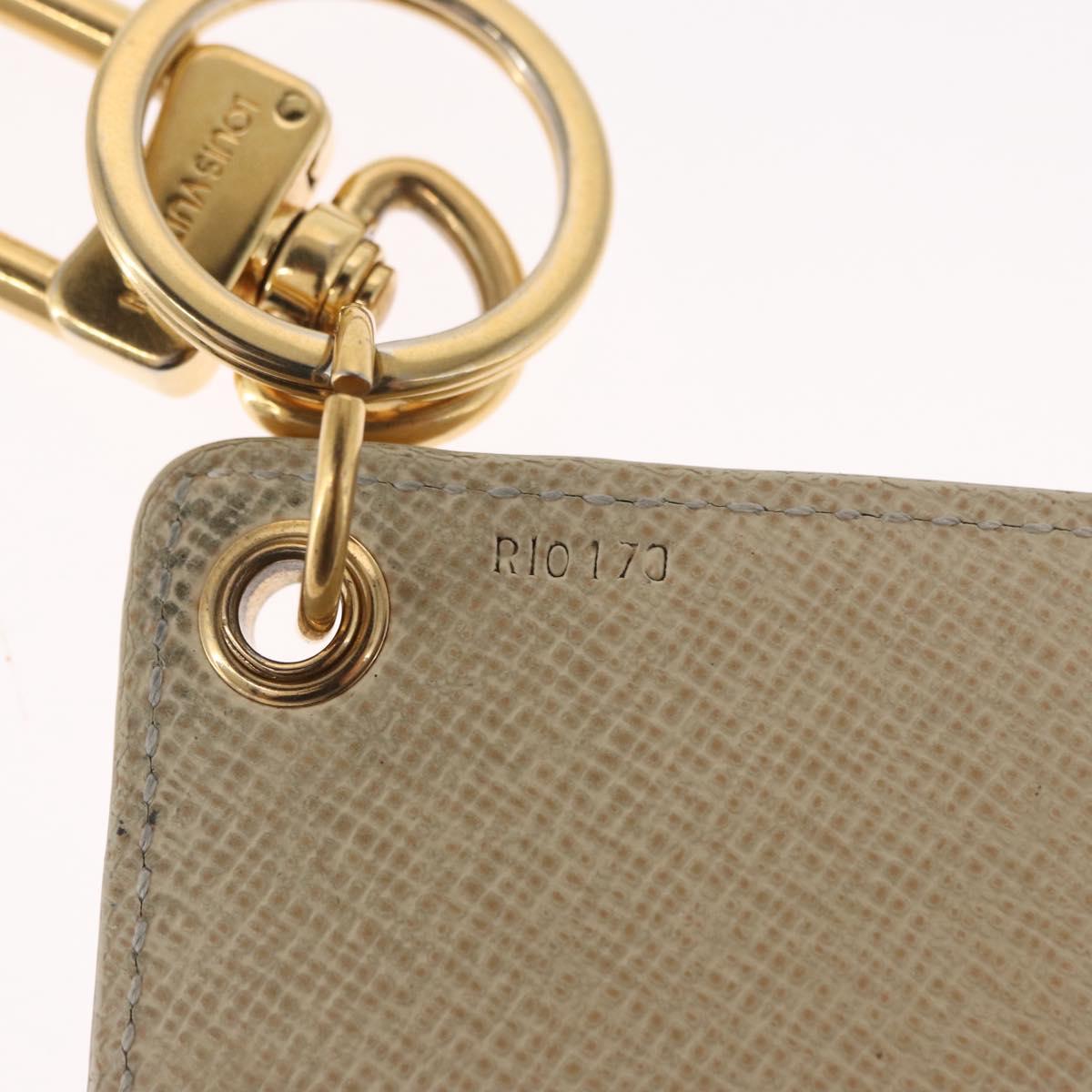 LOUIS VUITTON Damier Azur Porte Cles Afish Key Ring M66178 LV Auth 164678