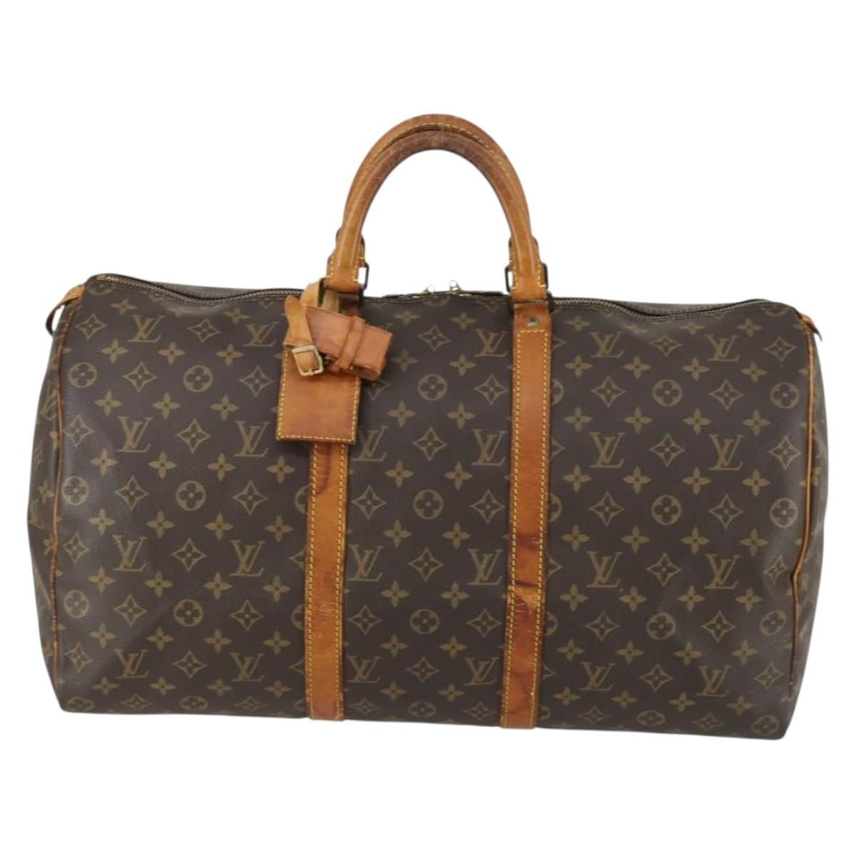 LOUIS VUITTON Monogram Keepall 50 Boston Bag M41426 LV Auth 164682