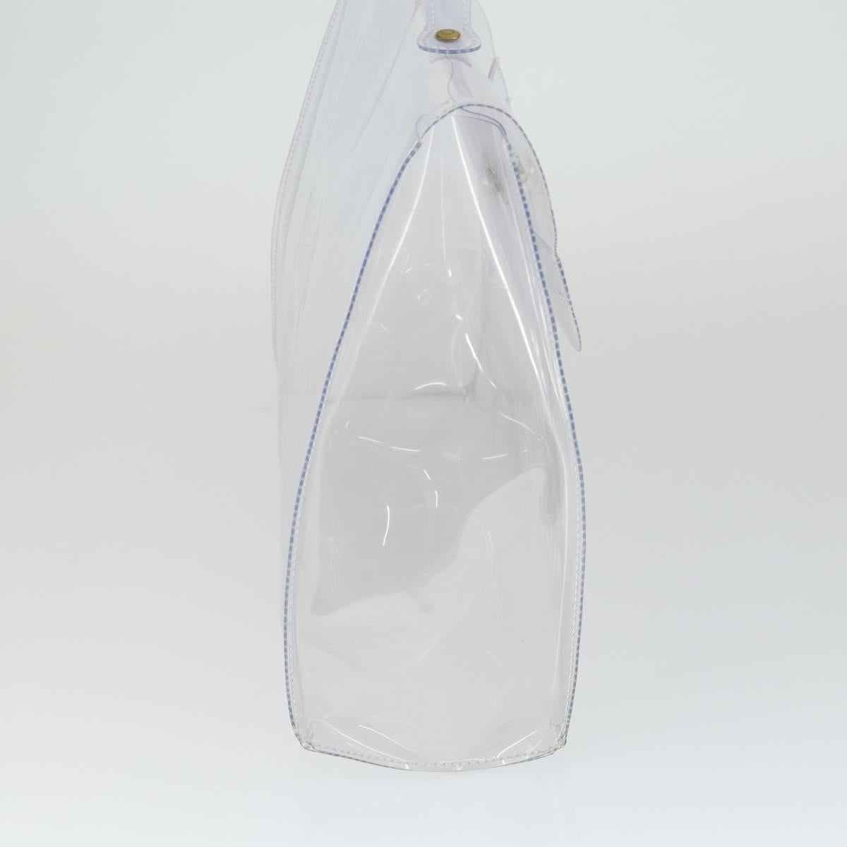 HERMES Vinyl Kelly Hand Bag Vinyl Clear Auth 164684