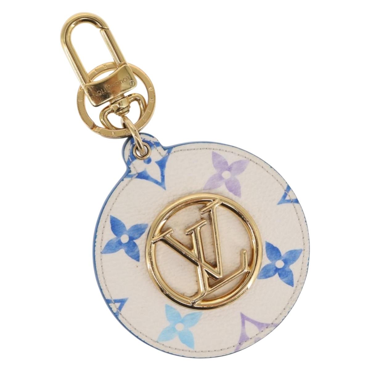 LOUIS VUITTON Monogram Watercolor Pocket Mirror Charm White M01375 Auth 164685M