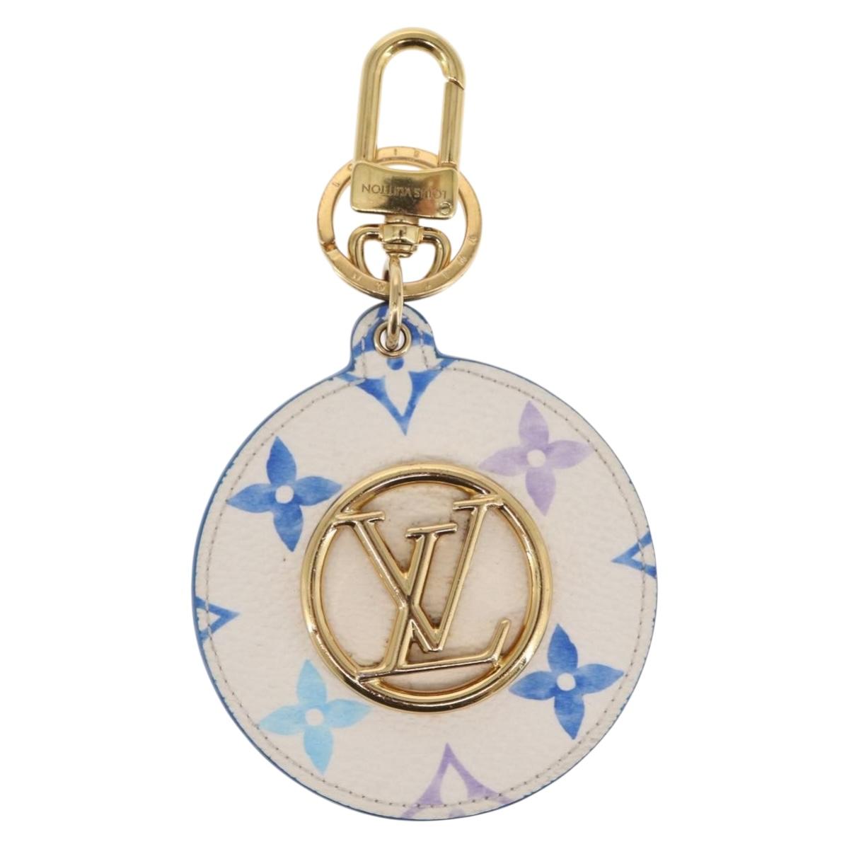 LOUIS VUITTON Monogram Watercolor Pocket Mirror Charm White M01375 Auth 164685M
