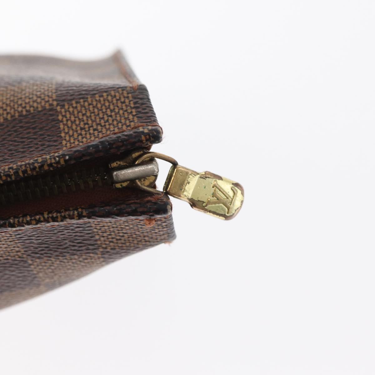 LOUIS VUITTON Damier Ebene Poche Toilette 26 Pouch N47543 LV Auth 164696