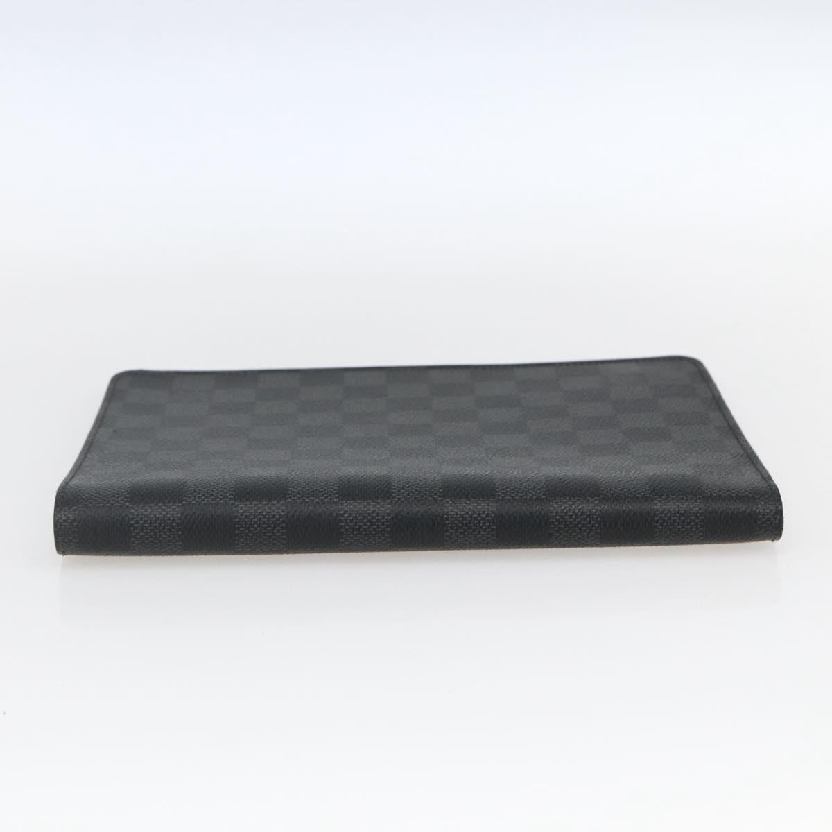 LOUIS VUITTON Damier Graphite Agenda Bureau Note Cover R20974 LV Auth 164698