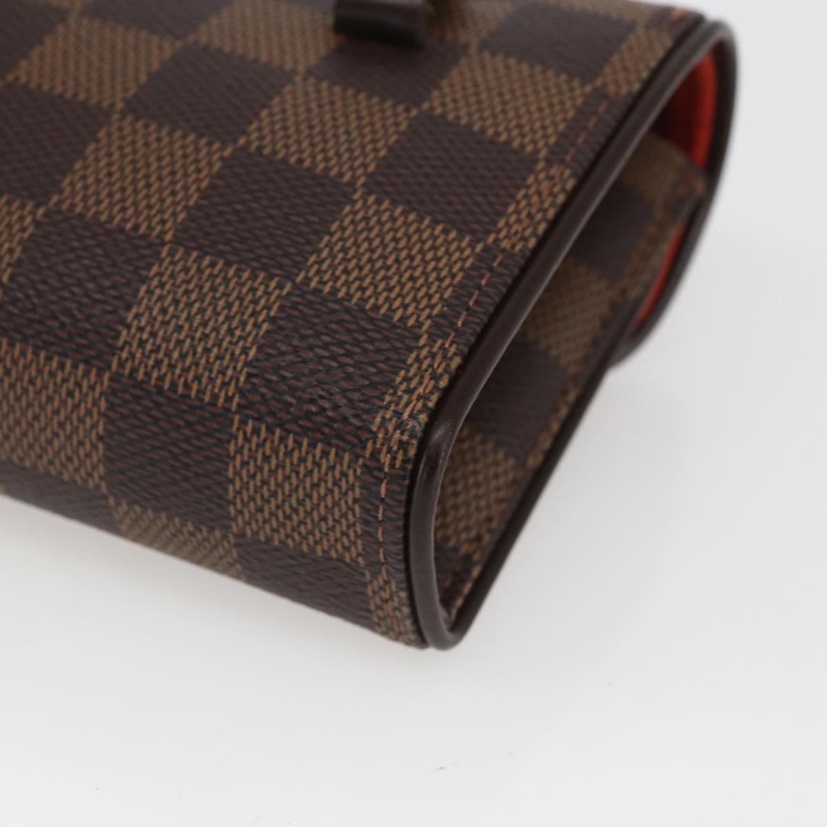 LOUIS VUITTON Damier Ebene Pochette Florentine Waist bag N51856 LV Auth 164702