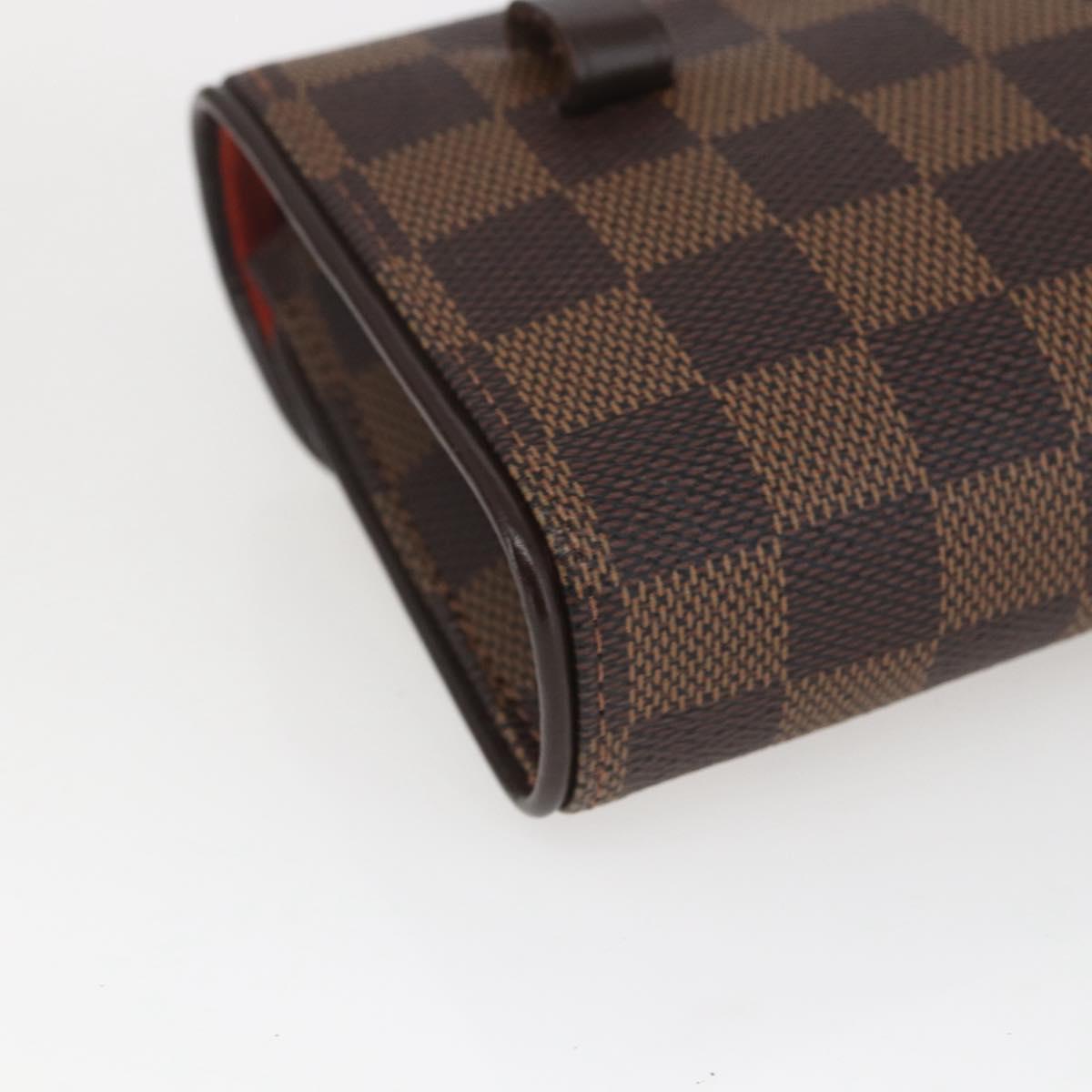 LOUIS VUITTON Damier Ebene Pochette Florentine Waist bag N51856 LV Auth 164702
