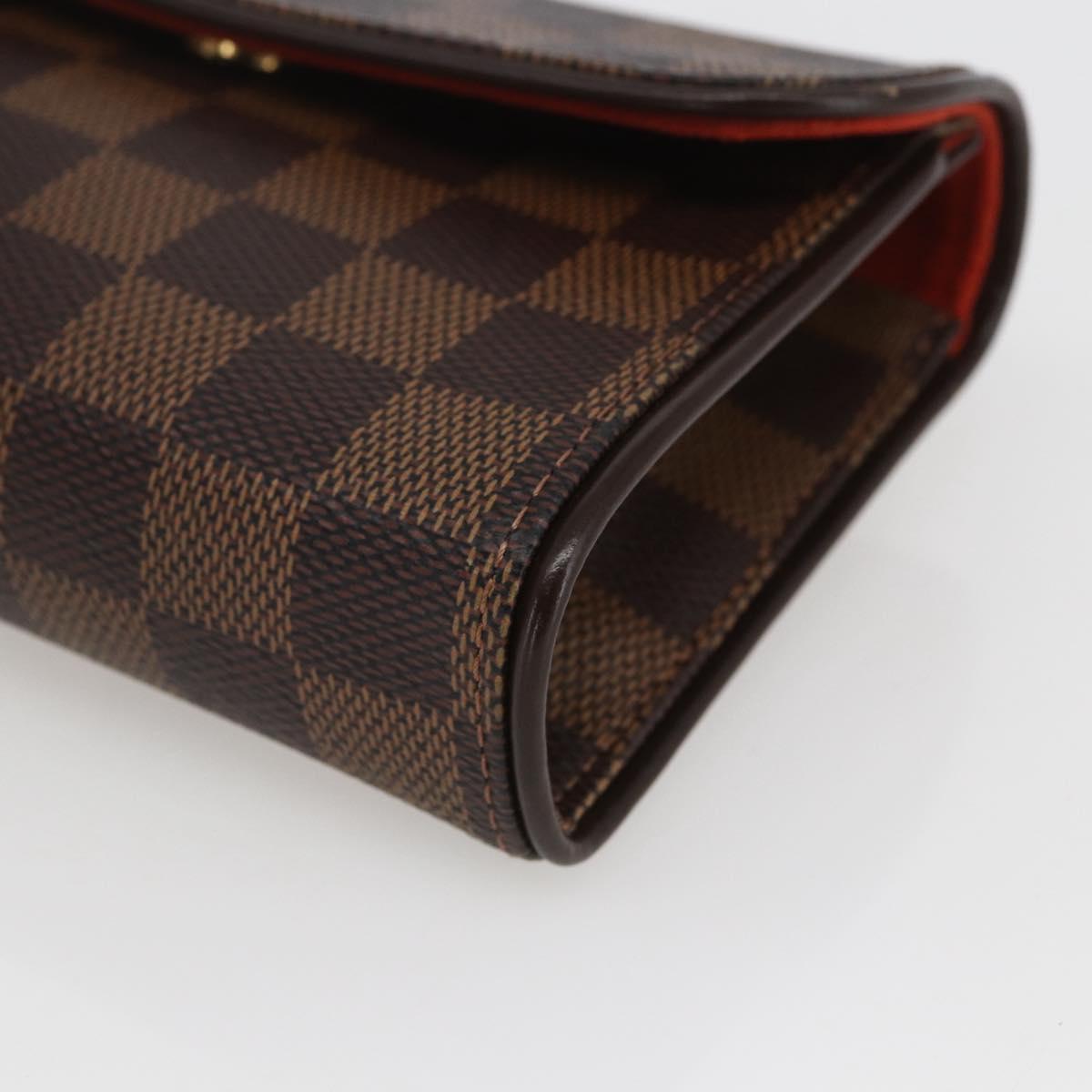 LOUIS VUITTON Damier Ebene Pochette Florentine Waist bag N51856 LV Auth 164702
