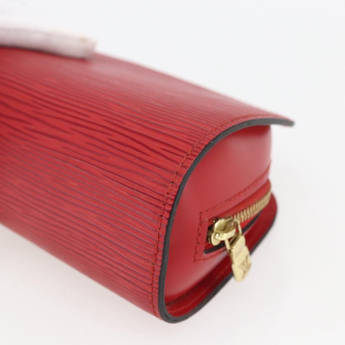 LOUIS VUITTON Epi Dauphine PM Pouch Castilian Red M48447 LV Auth 164704