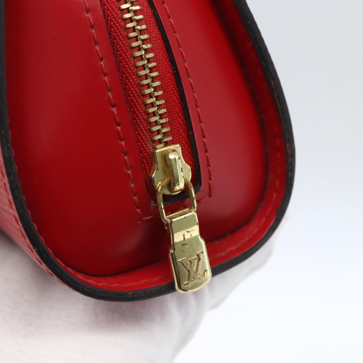 LOUIS VUITTON Epi Dauphine PM Pouch Castilian Red M48447 LV Auth 164704