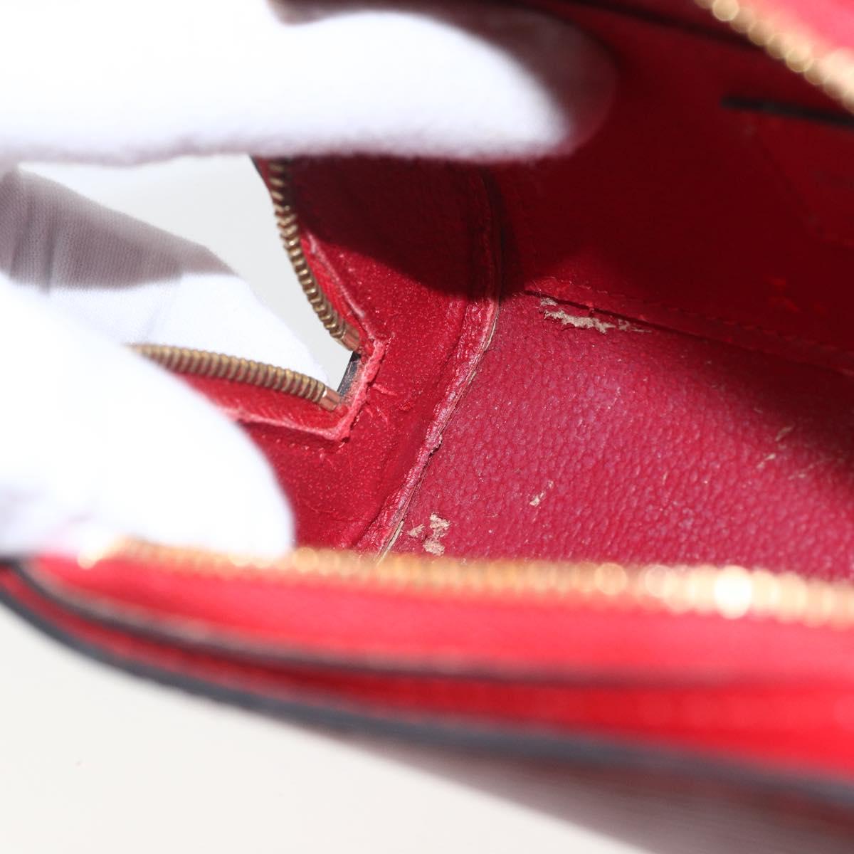 LOUIS VUITTON Epi Dauphine PM Pouch Castilian Red M48447 LV Auth 164704