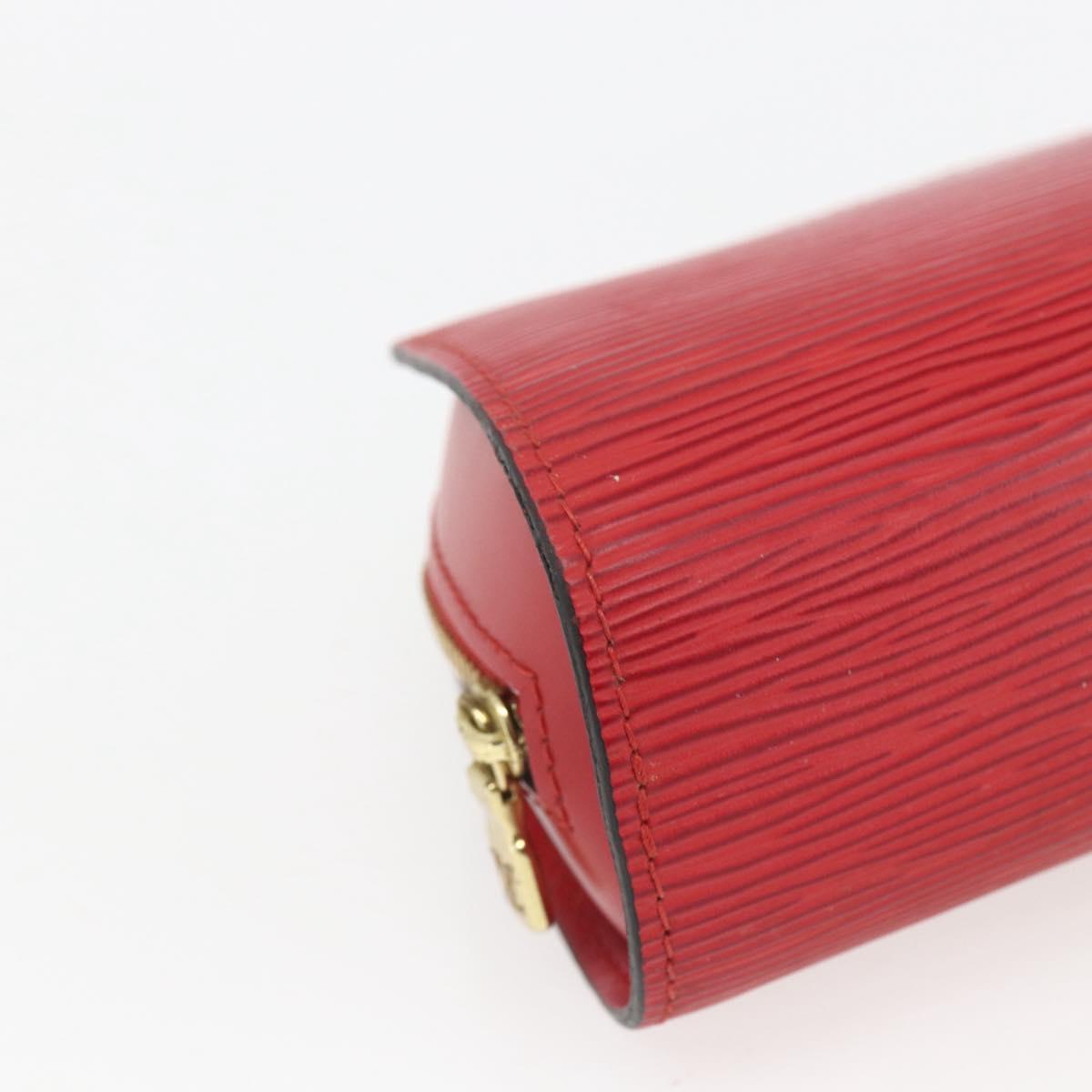 LOUIS VUITTON Epi Dauphine PM Pouch Castilian Red M48447 LV Auth 164704
