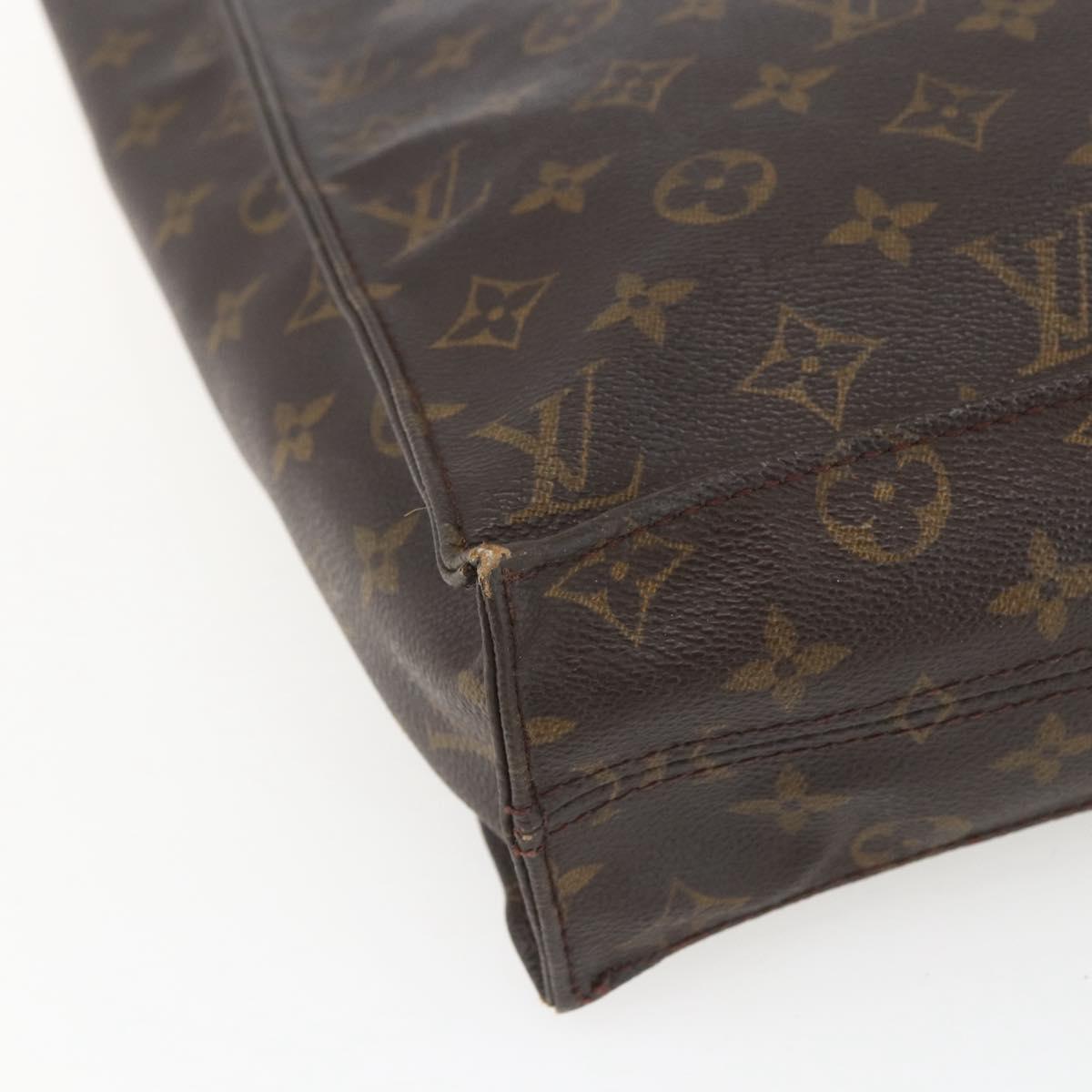 LOUIS VUITTON Monogram Sac Plat Hand Bag M51140 LV Auth 164715
