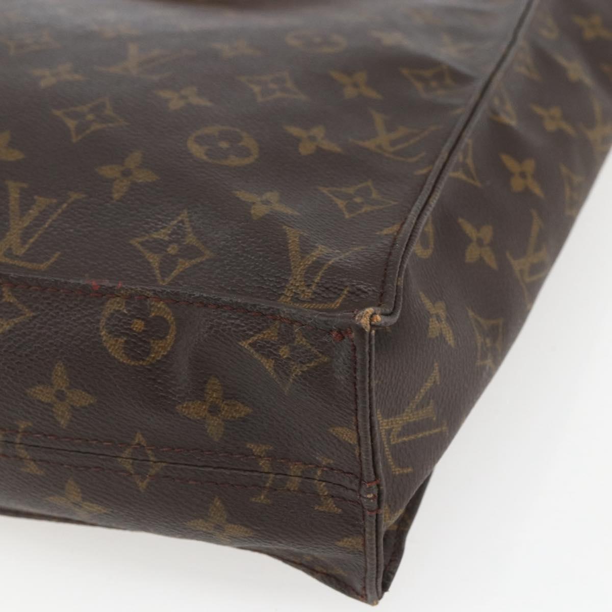 LOUIS VUITTON Monogram Sac Plat Hand Bag M51140 LV Auth 164715