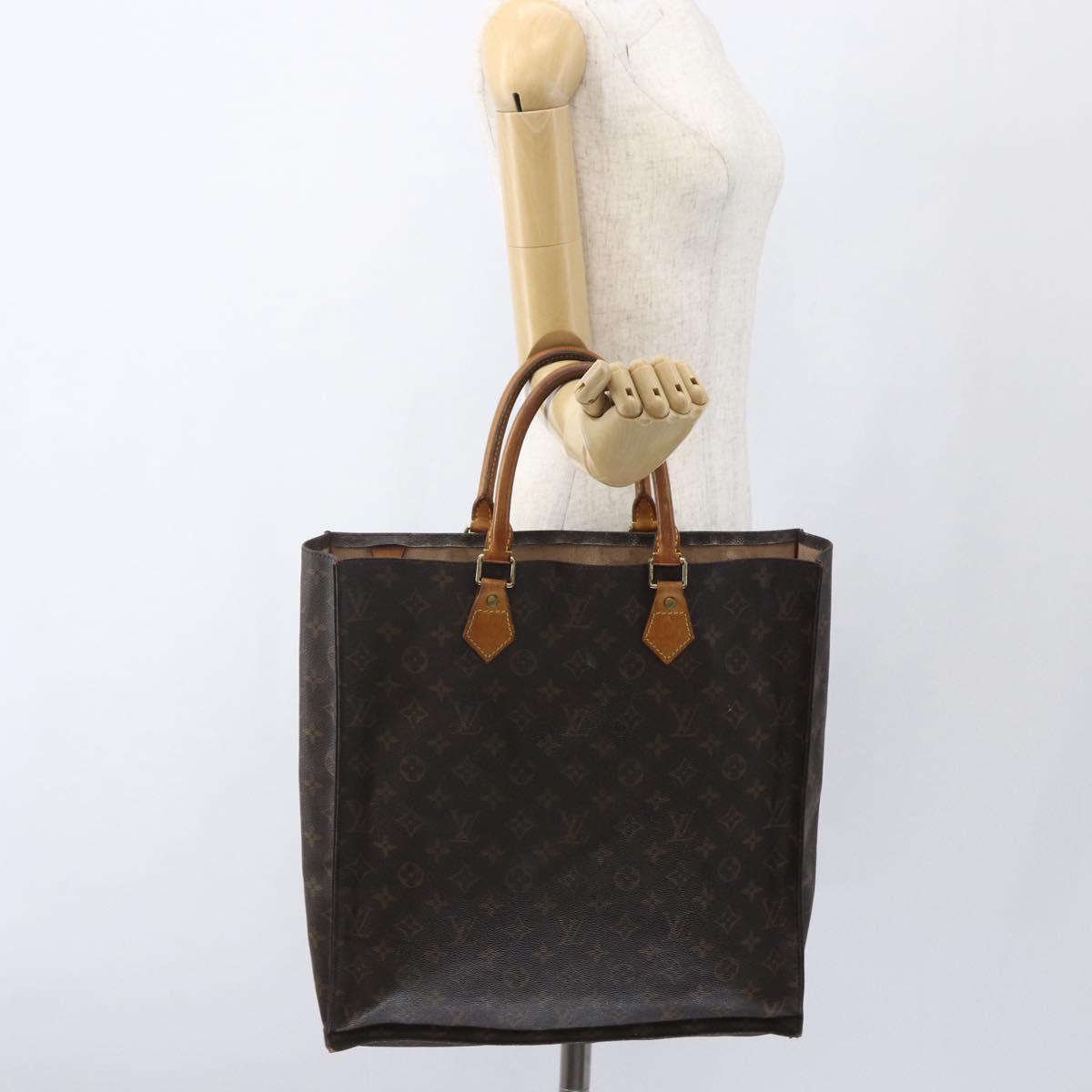 LOUIS VUITTON Monogram Sac Plat Hand Bag M51140 LV Auth 164715