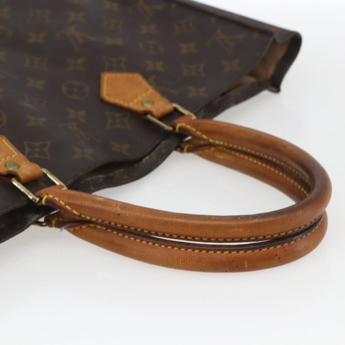 LOUIS VUITTON Monogram Sac Plat Hand Bag M51140 LV Auth 164715