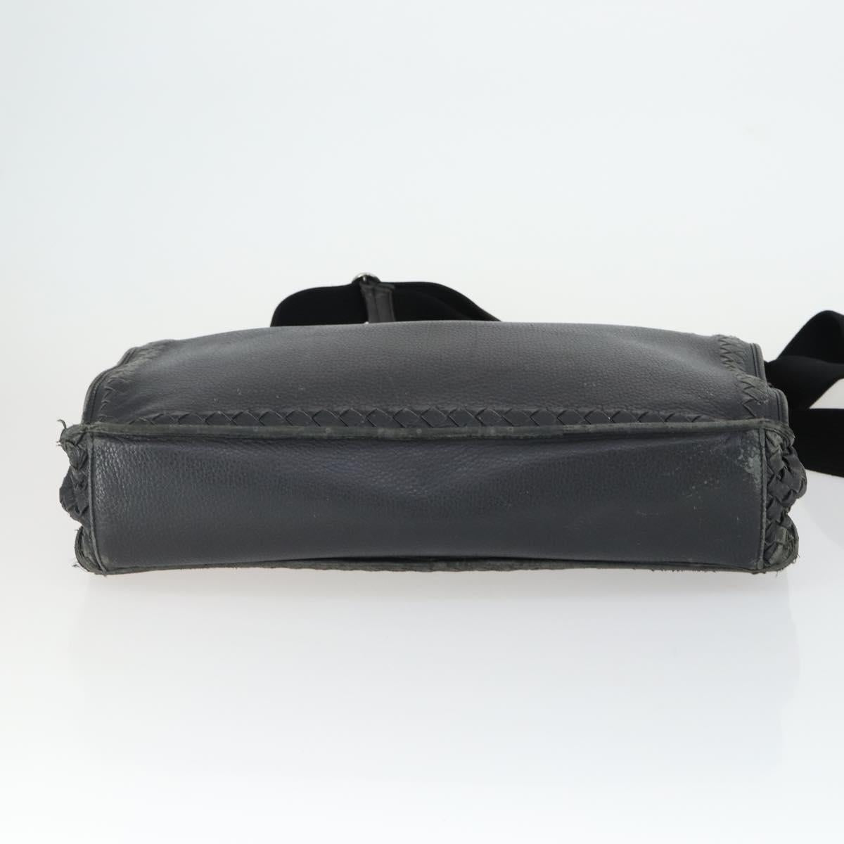 BOTTEGA VENETA INTRECCIATO Hand Bag Leather 2way Black Auth 164741